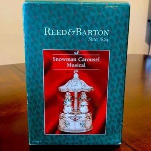 Reed & Barton Musical Snowman Carousel (Wind-Up)